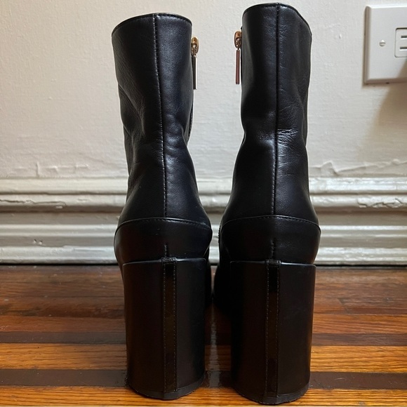Dear Frances Spirit Heeled Boot Black Leather Size 40 9M - Picture 4 of 10